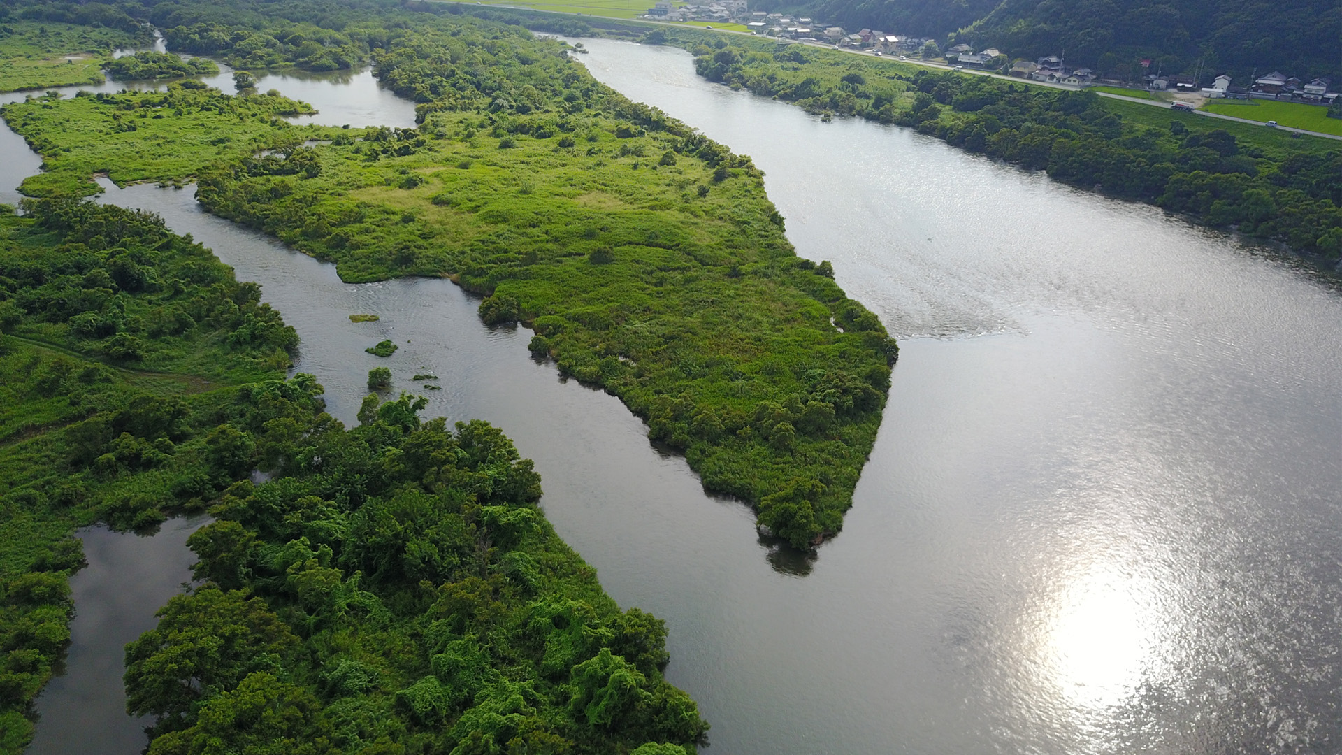 高梁川上空